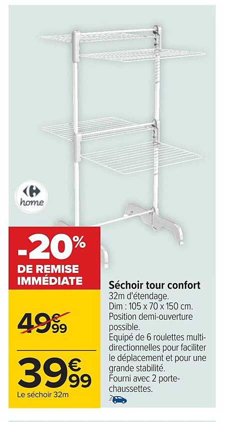 Séchoir Tour Confort Carrefour Home