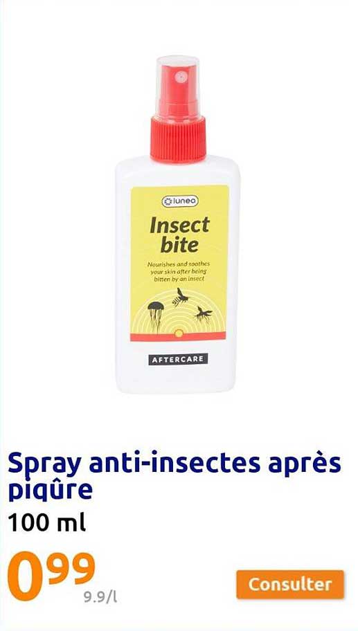 spray anti-insectes après piqûre