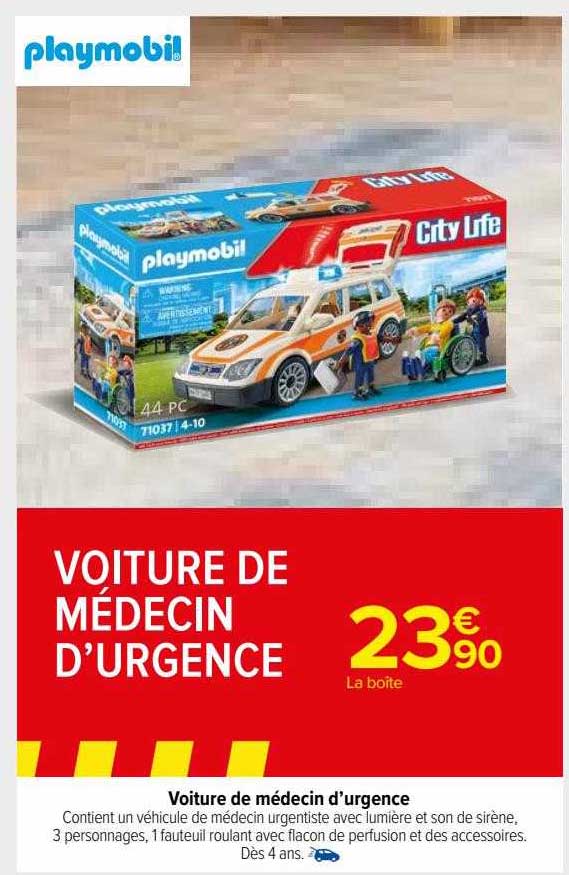 voiture de médecin d'urgence playmobil