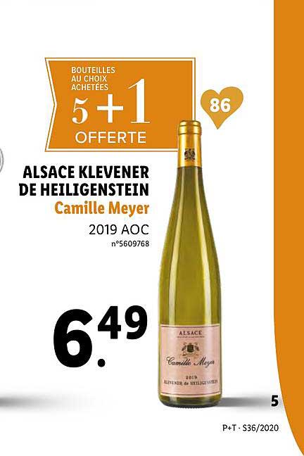 alsace klevener de heiligenstein camille meyer 5+1 offerte