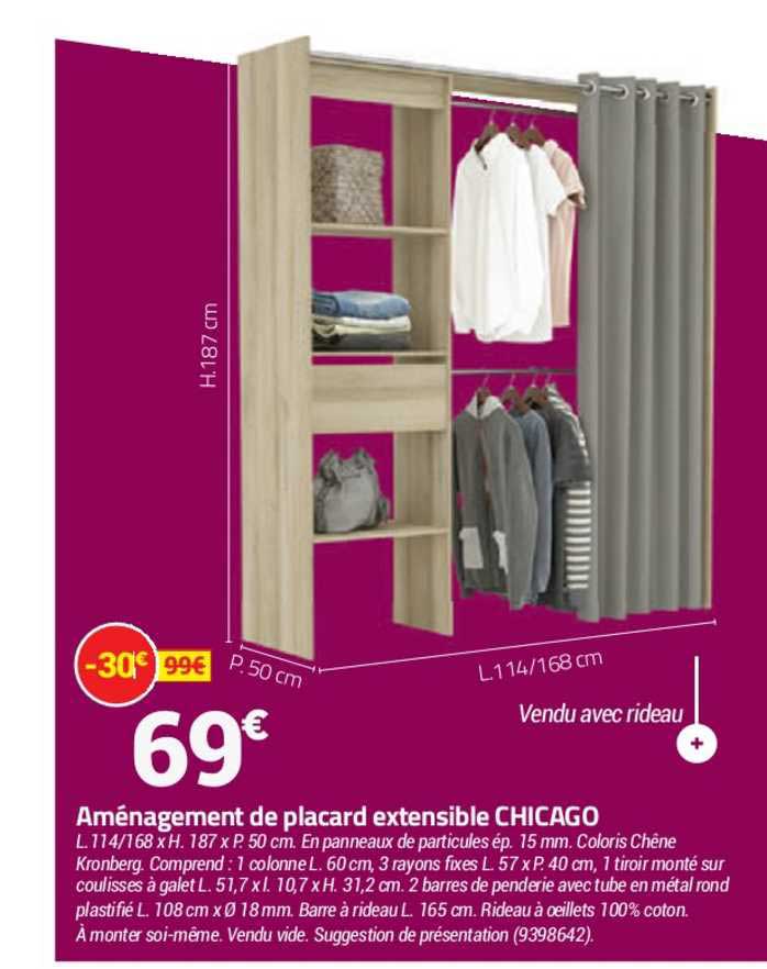 Aménagement De Placard Extensible Chicago