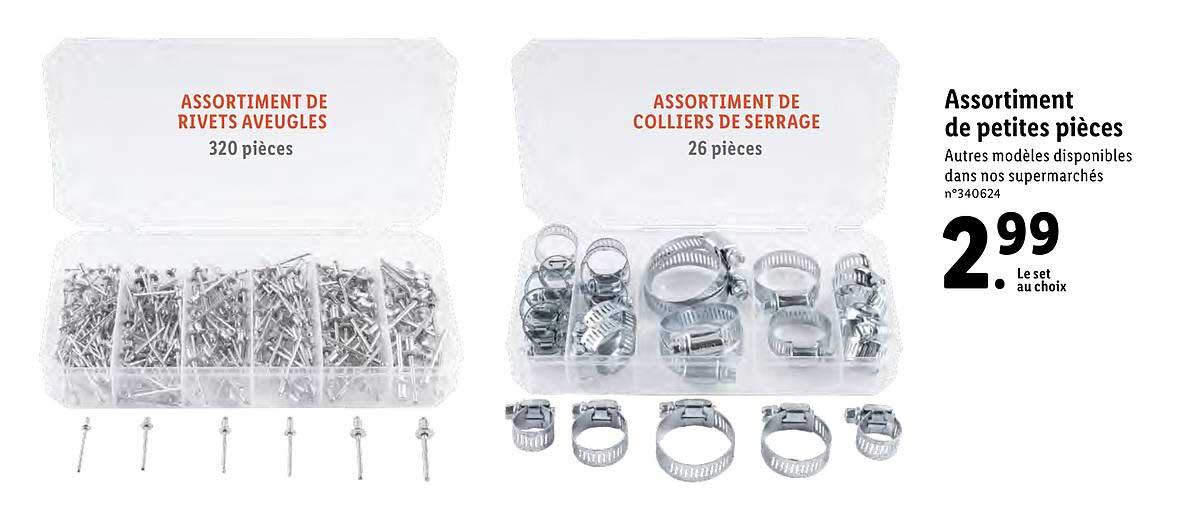 assortiment de petites pièces