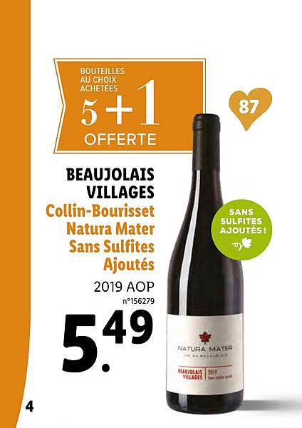 beaujolais villages collin bourisset natura mater 5+1 offert
