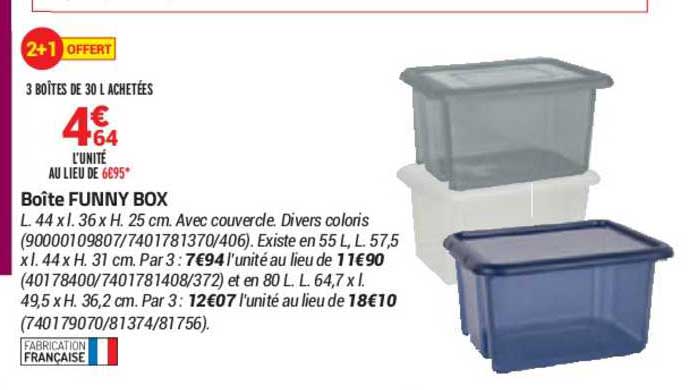 boîte funny box 2+1 offert