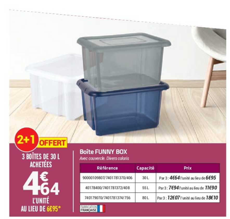 boîte funny box 2+1 offert