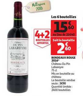 bordeaux rouge 2016 château du pin labareyre