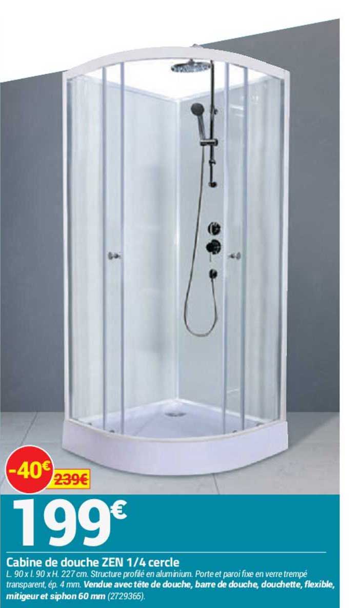 Cabine De Douche Zen 1 4 Cercle