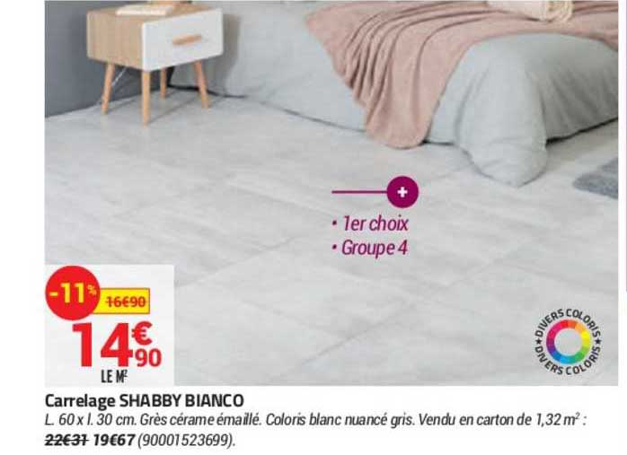 carrelage shabby bianco