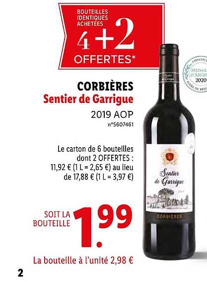 corbières sentier de garrigue 4+2 offertes