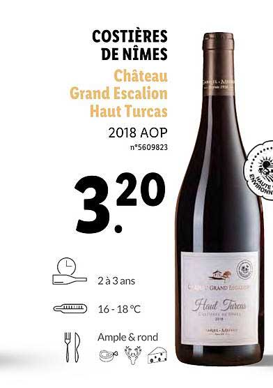 costières de nîmes château grand escalion haut turcas