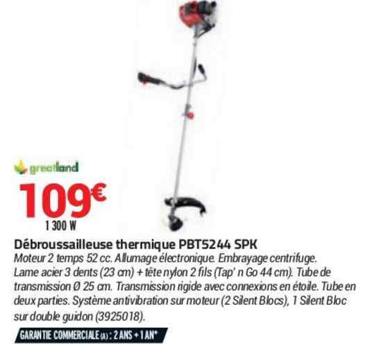 débroussailleuse thermique pbt5244 spk greenland