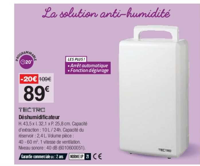 Déshumidificateur Tectro