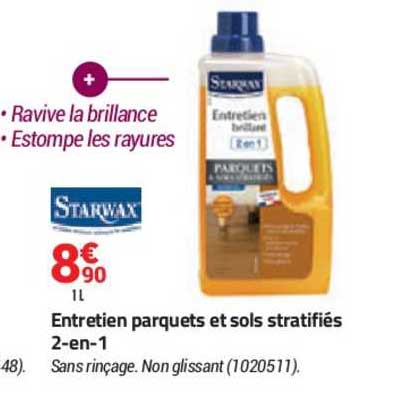 entretien parquets et sols stratifiés starwax
