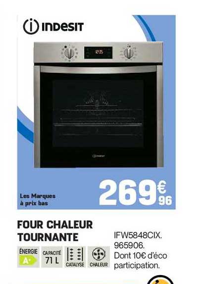 four chaleur tournante indesit
