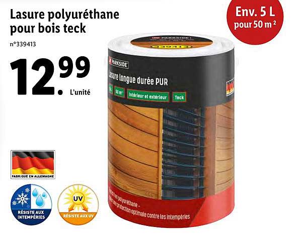 lasure polyuréthane pour bois teck parkside
