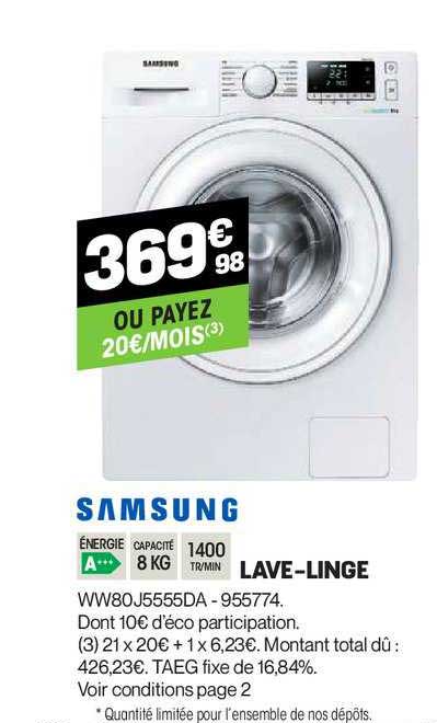 lave linge samsung