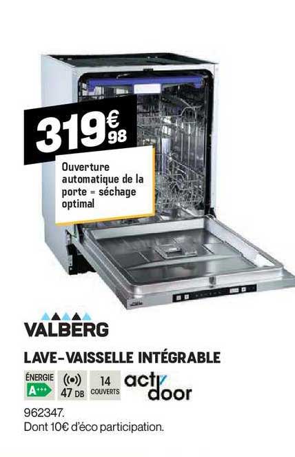 Lave Vaisselle Intégrable Valberg