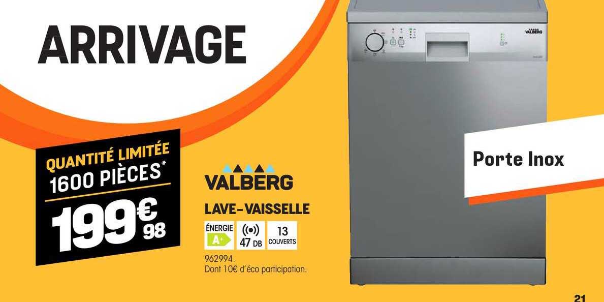 lave vaisselle valberg