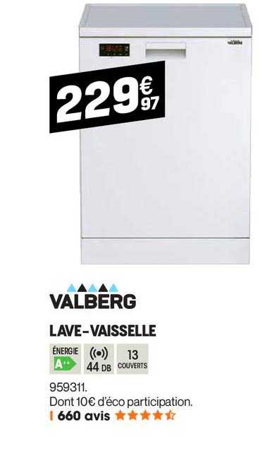 lave vaisselle valberg