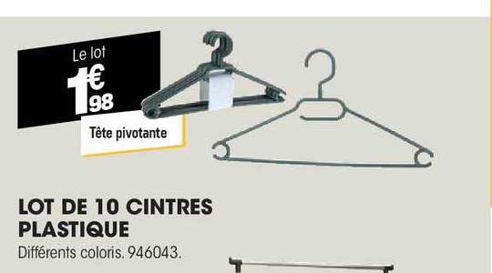 Lot De 10 Cintres Plastique