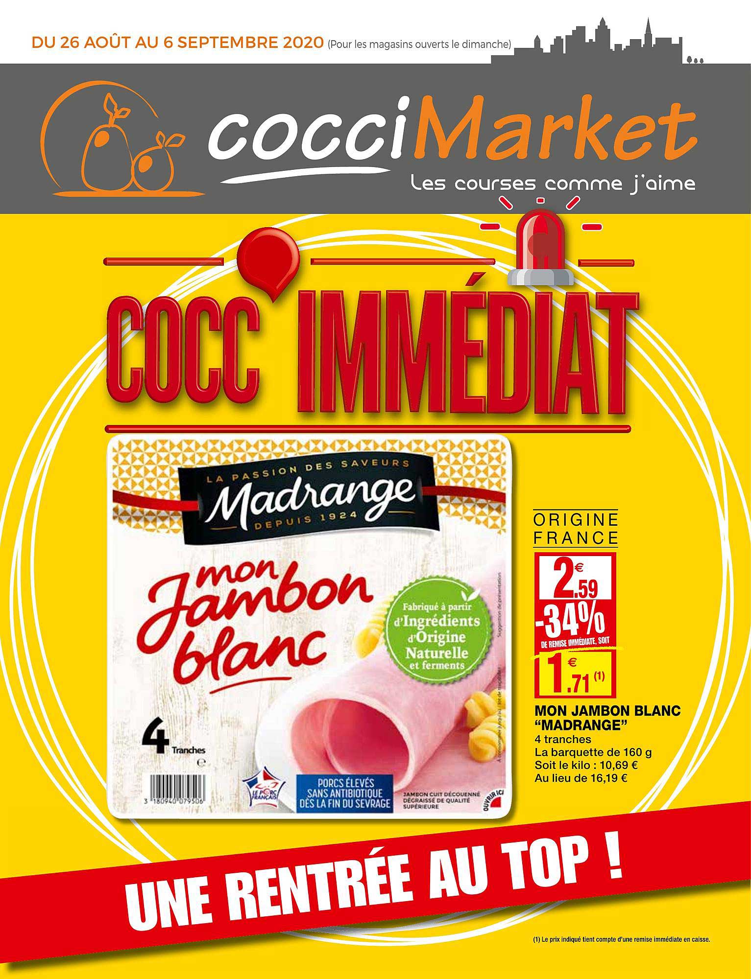 mon jambon blanc madrange -34% de remise immédiate