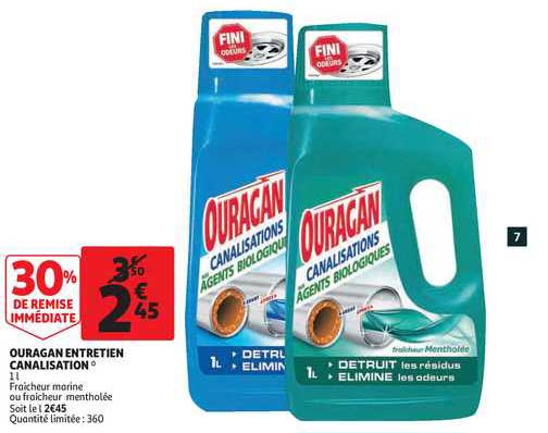 ouragan entretien canalisation 30% de remise immédiate