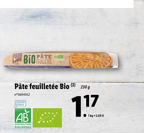 Pâte Feuilletée Bio