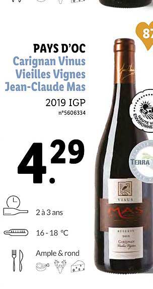 pays d oc carignan vinus vieilles vignes jean claude mas
