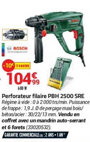 perforateur filaire pbh 2500 sre bosch