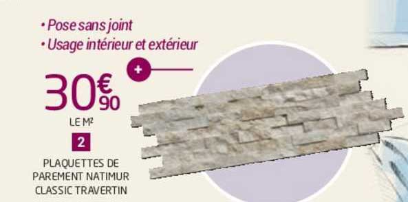 Plaquettes De Parement Natimur Classic Travertin