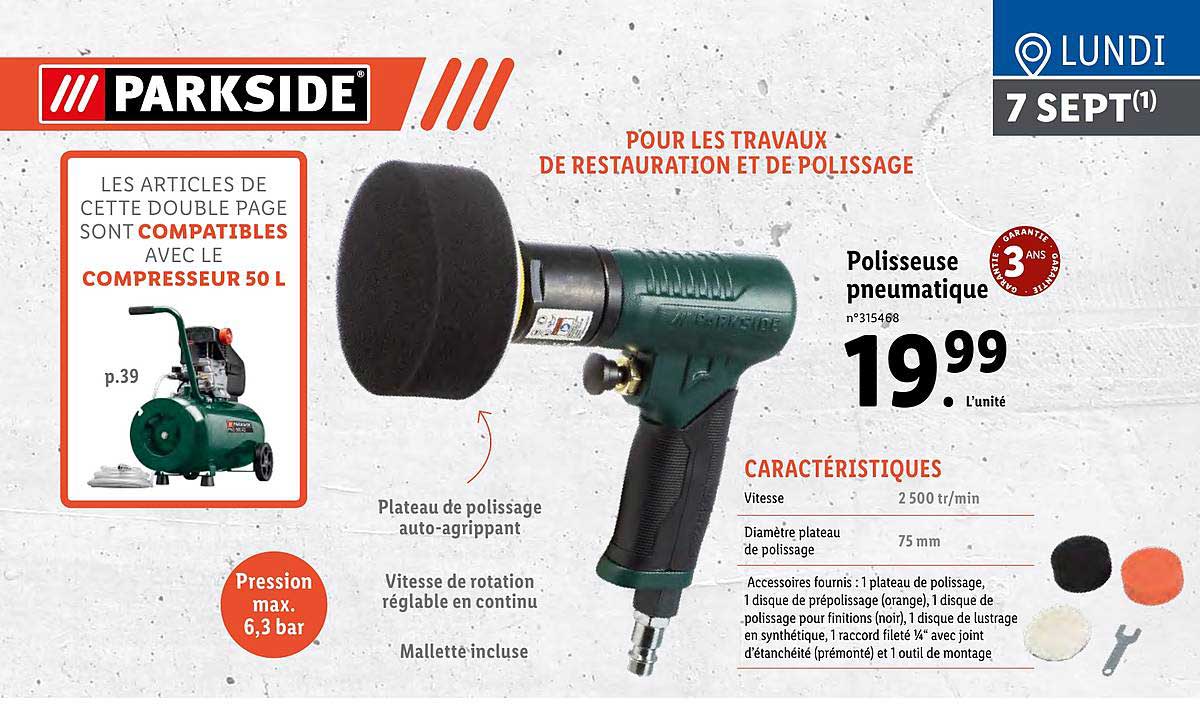 Polisseuse Pneumatique Parkside