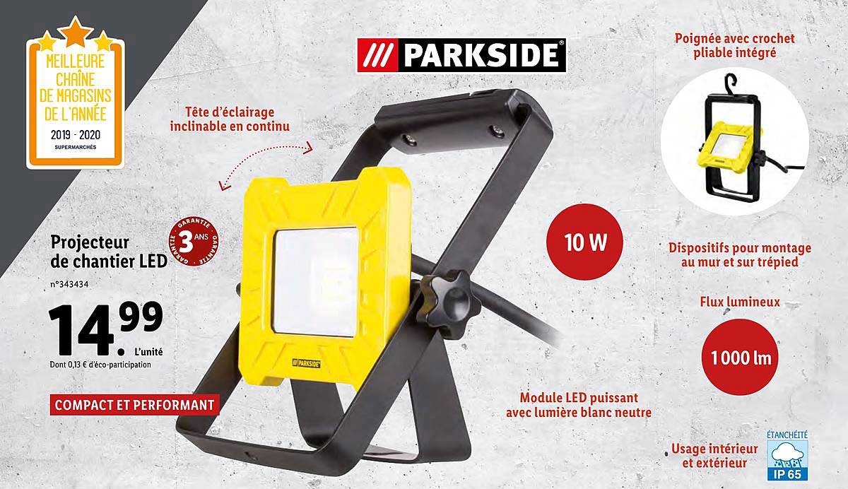 Projecteur De Chantier Led Parkside
