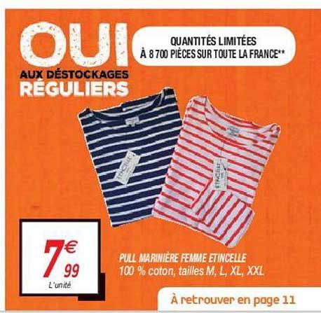 pull marinière femme étincelle