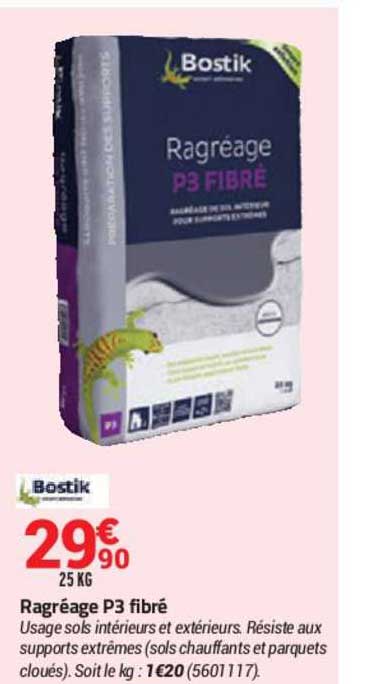 Ragréage P3 Fibré Bostik