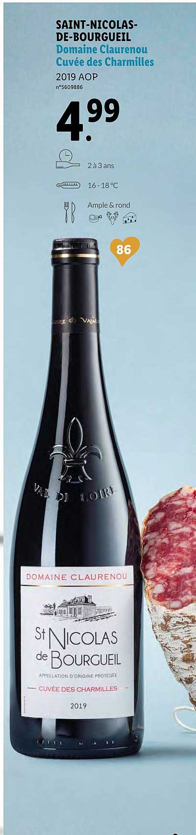 saint nicolas de bourgueil domaine clauremou cuvée des charmilles