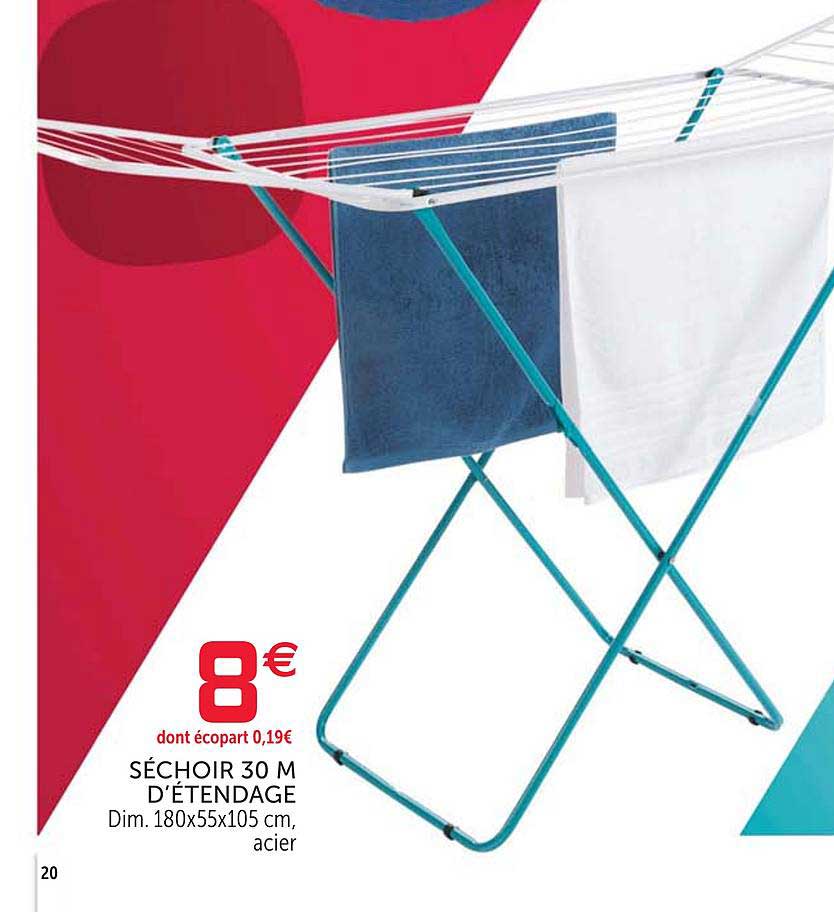 séchoir 30 m d'étendage