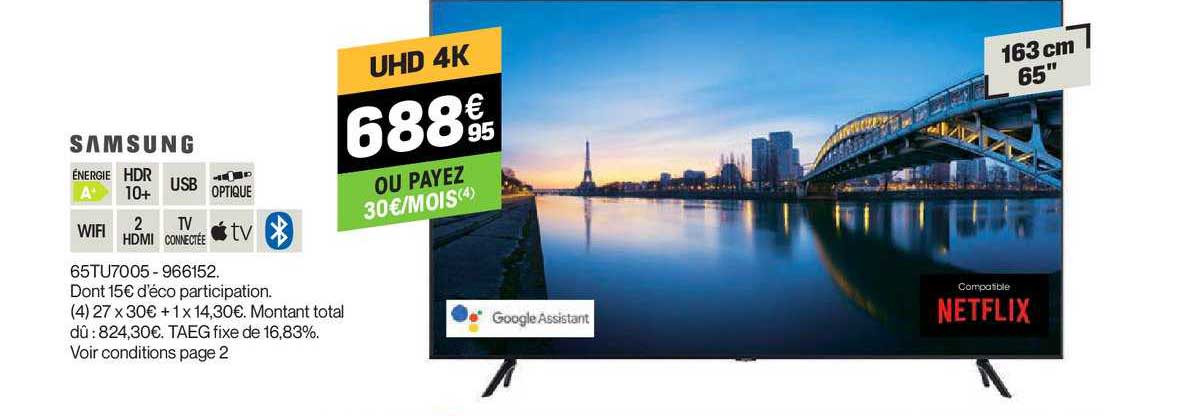 Téléviseur 65tu7005 966152 Samsung