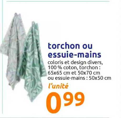 torchon ou essuie mains
