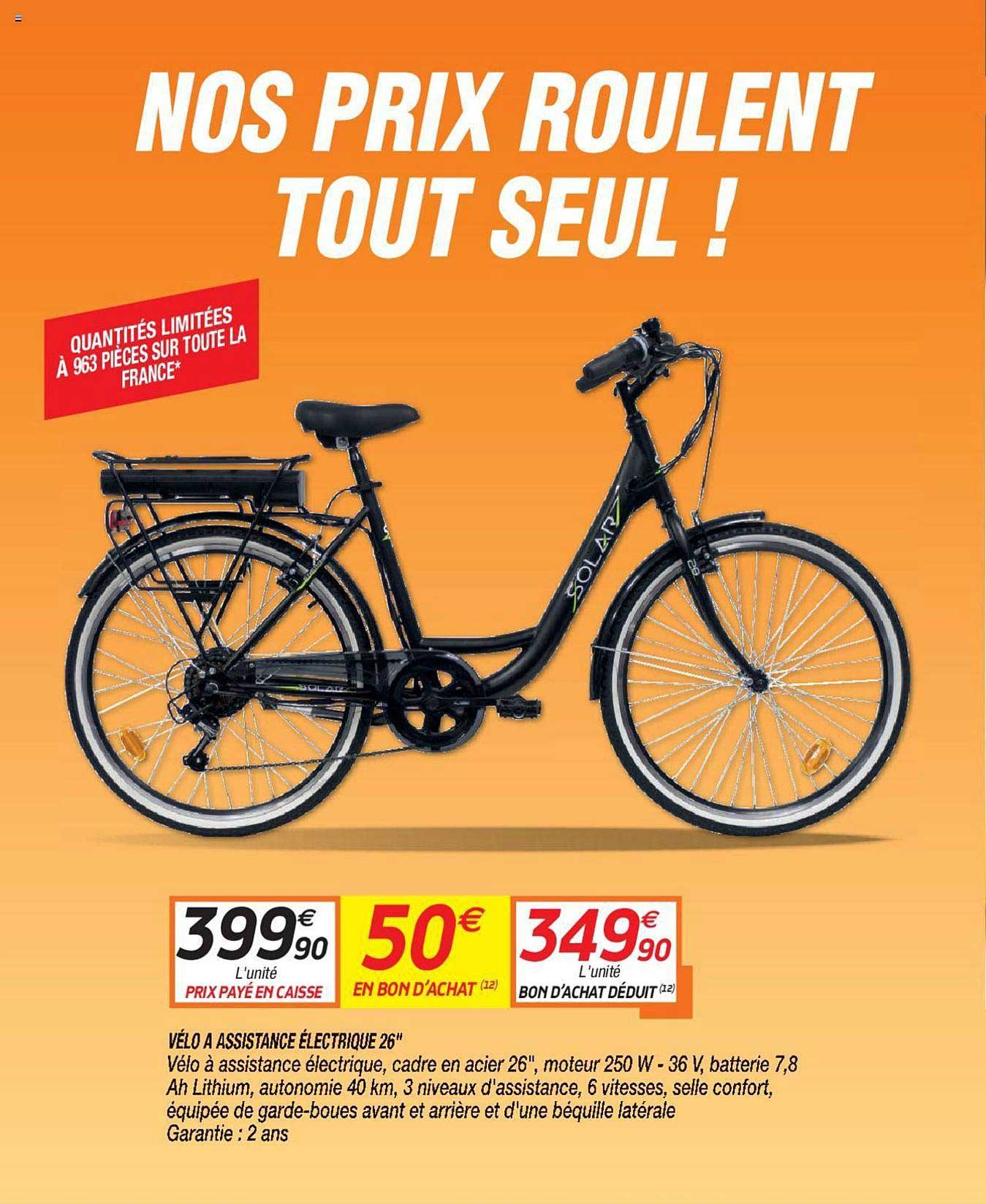 vélo à assistance électrique 26''