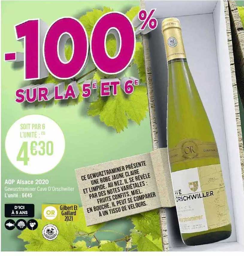 aop alsace 2020 gewurztraminer cave d'orschwiller
