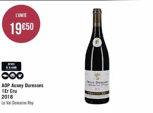 aop auxey duresses 1er cru 2018 le val domaine roy