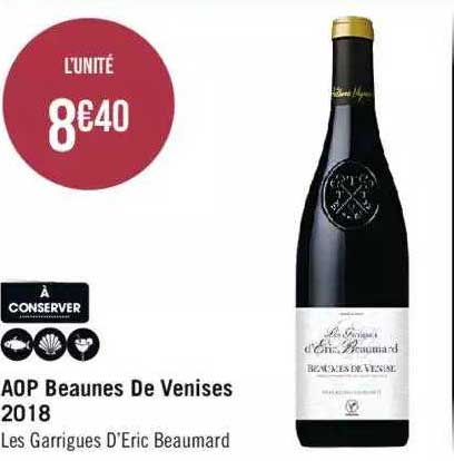 aop beaunes de venises 2018 les garrigues d'éric beaumard