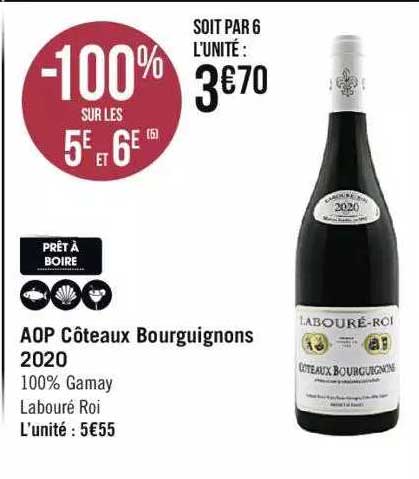 Aop Côteaux Bourguignons 2020 100% Gamay Labouré Roi