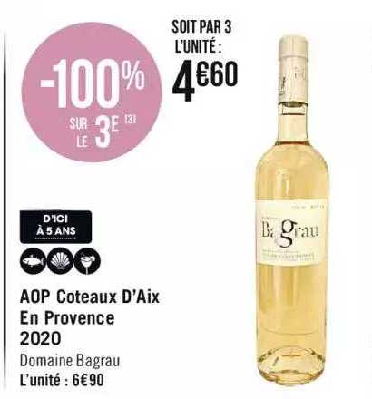 aop coteaux d'aix en provence 2020 domaine bagrau