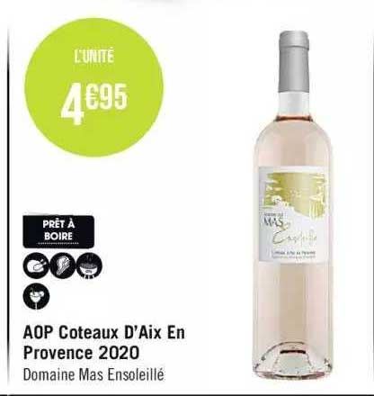 aop coteaux d'aix en provence 2020 domaine mas ensoleillé