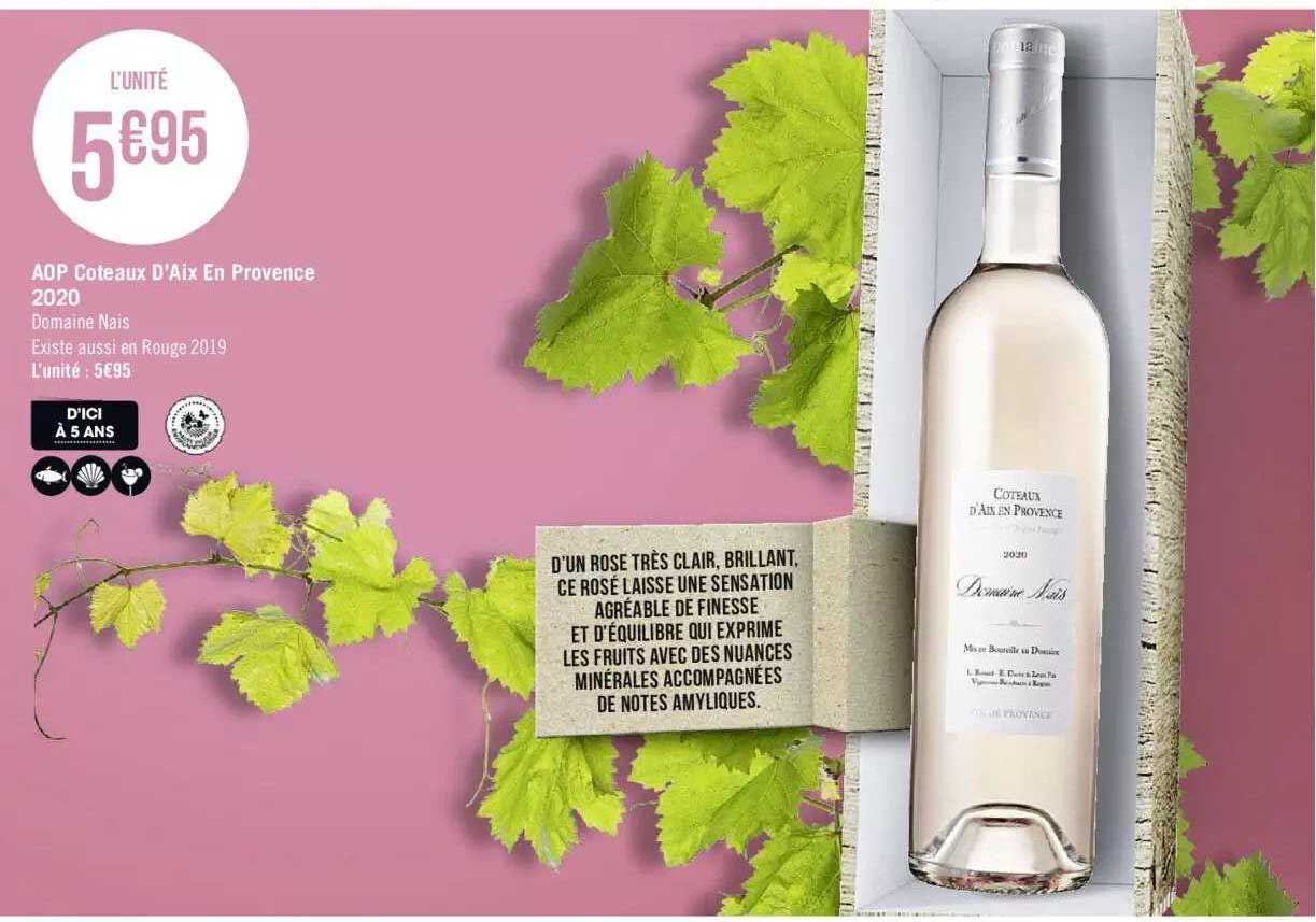 aop coteaux d'aix en provence 2020 domaine nais