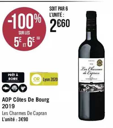 aop côtes de bourg 2019 les charmes de capran