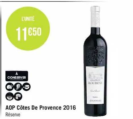 Aop Côtes De Provence 2016 Réserve