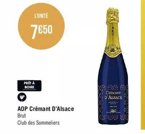 Aop Crémant D'alsace Brut Club Des Sommeliers