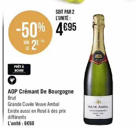 aop crémant de bourgogne brut grande cuvée veuve ambal